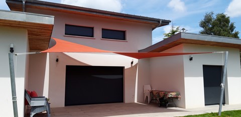 voile d'ombrage dans les landes