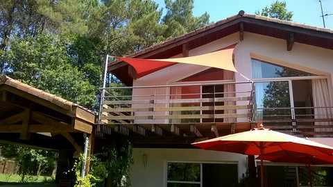 voile d'ombrage à Seignosse